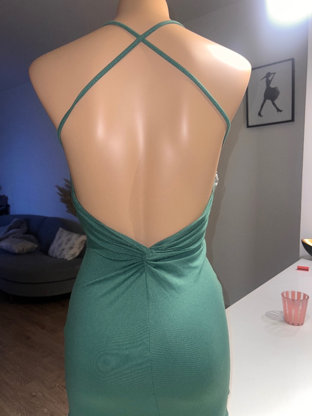 Summer Dress Green and Yellow Size Small - Heart Hips Brand